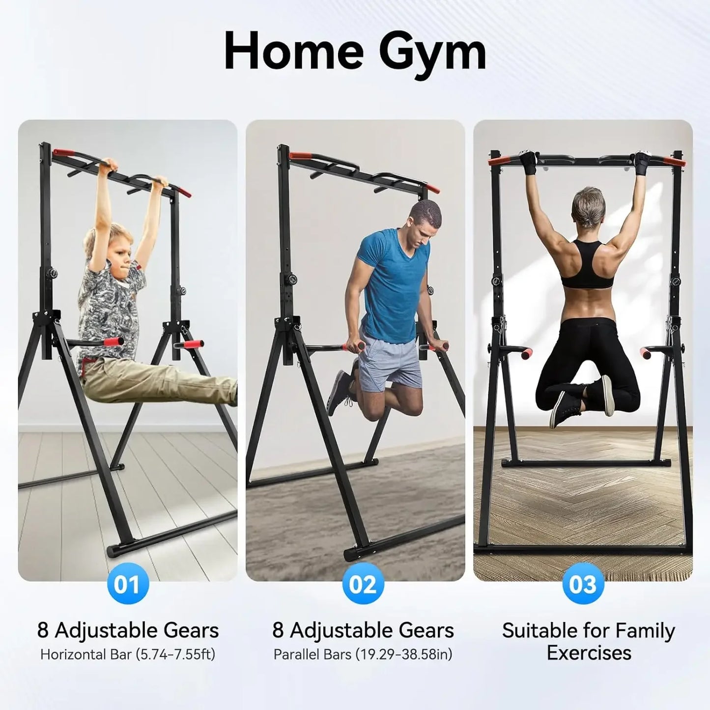 Power Tower Pull Up Bar Dip Station Adjustable Free Standing - Alice's Wellness Hub