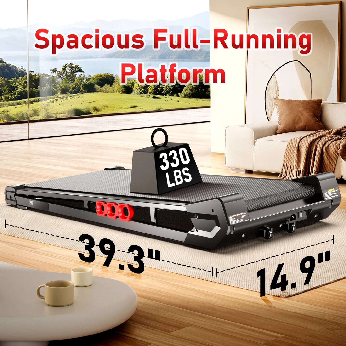 AKLUER Under Desk Vibration Walking Pad 3 In 1 Treadmill