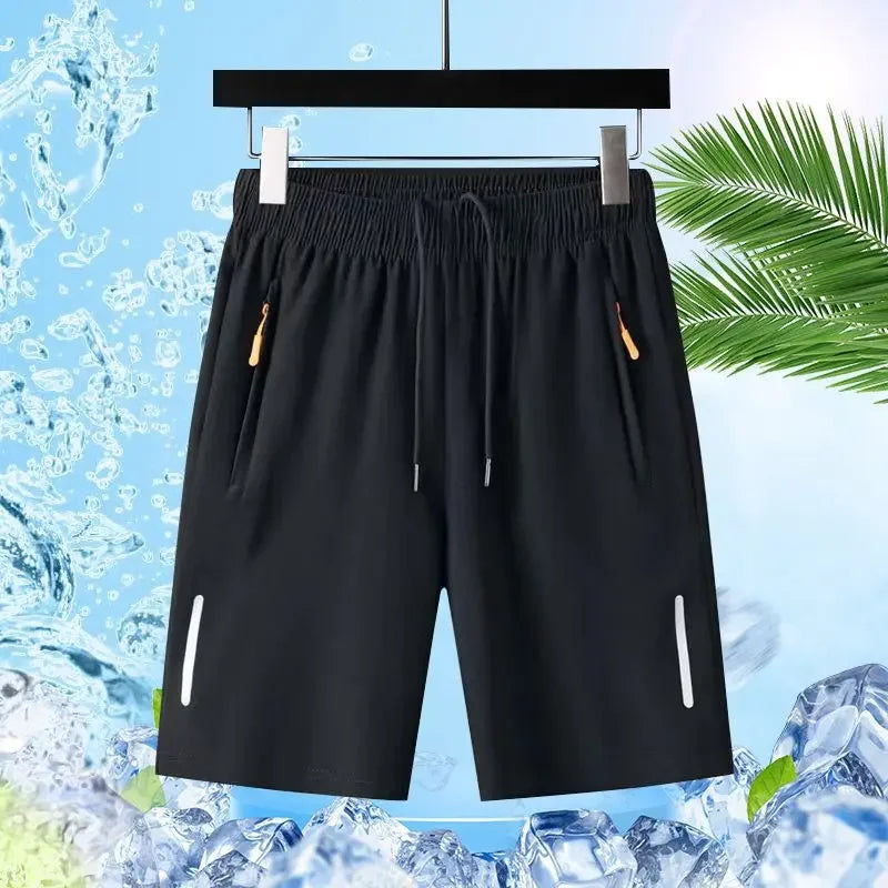 Ice Silk Quick Dry Lightweight Breathable Sports Shorts