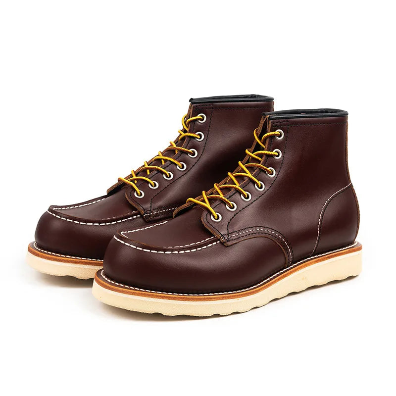 KOWM Waterproof Cowhide Leather Hiking Boots For Outdoor Trekking
