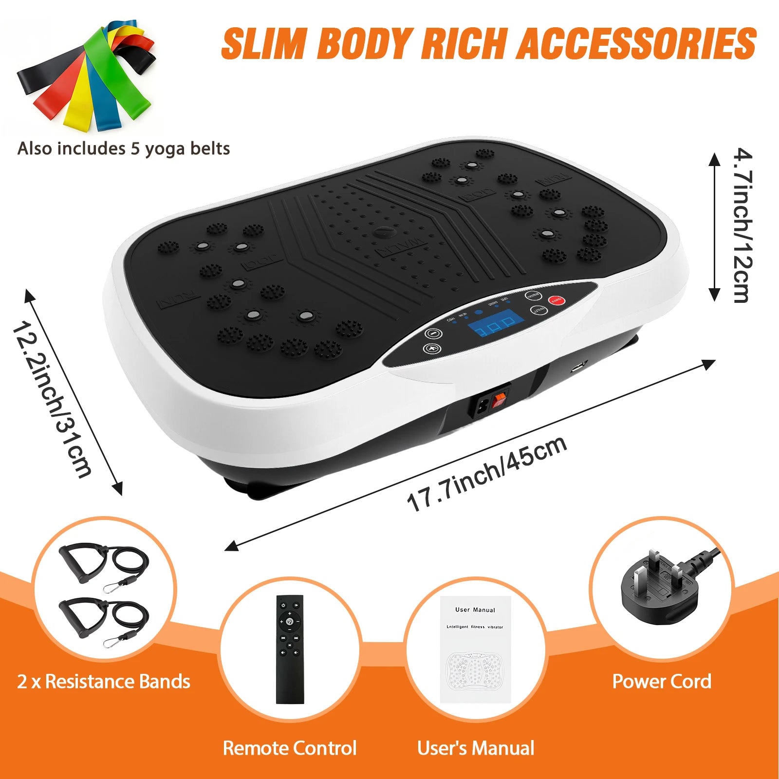 Portable Vibration Plate Exercise Machine Full Body Workout With Bluetooth Bands - Alice's Wellness Hub