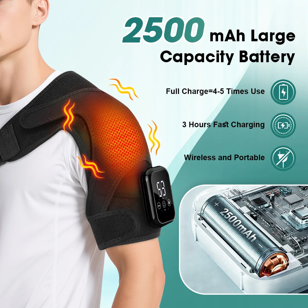 Hailicare Electric Heating Shoulder Brace With Vibration Massage