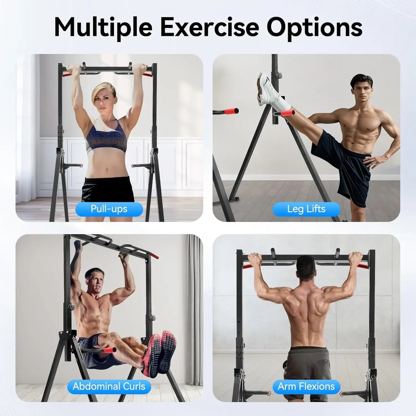 Power Tower Pull Up Bar Dip Station Adjustable Free Standing - Alice's Wellness Hub