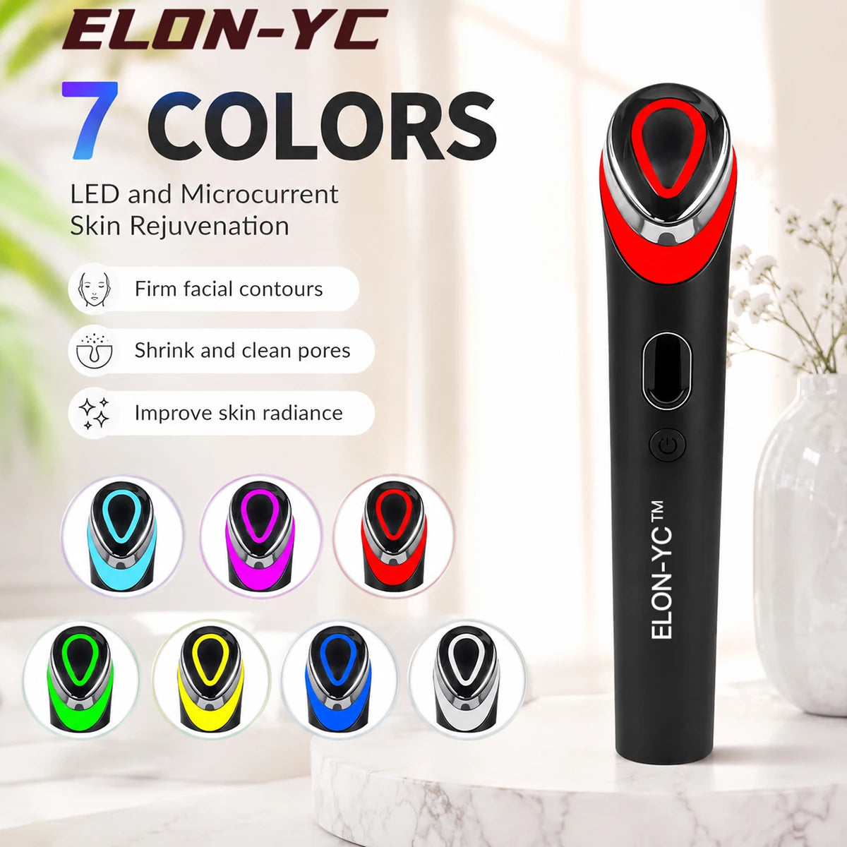 Microcurrent Ems Facial Massager Device For Home Skin Care