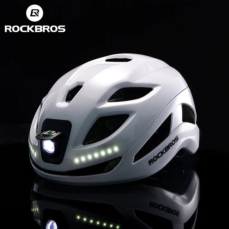 ROCKBROS Cycling Helmet Front Light Type-C Charging LED Safety