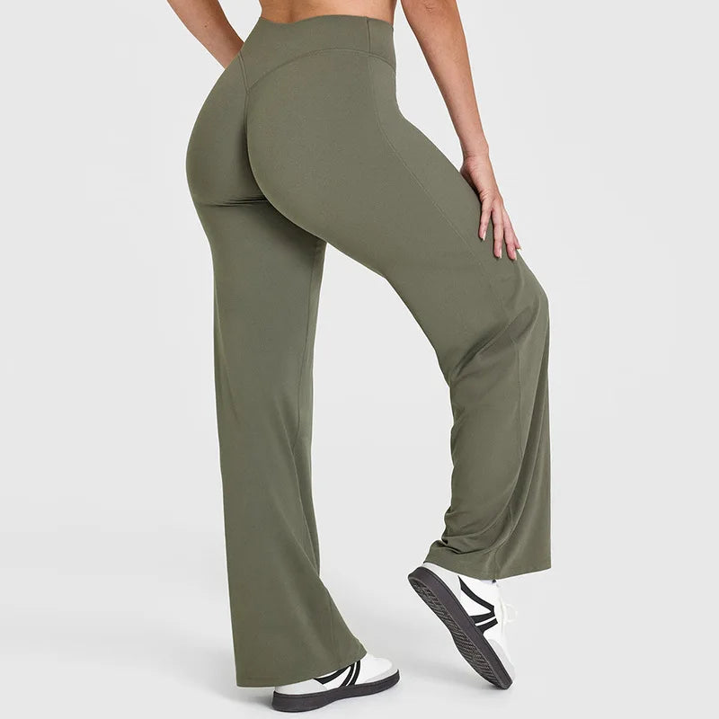 NCLAGEN SoftMotion Straight Leg Bottoms Womens Mid Waist Yoga Pants