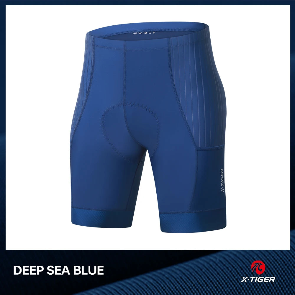 Xtiger Men Long Distance Cycling Shorts Quick Dry Shock Pad