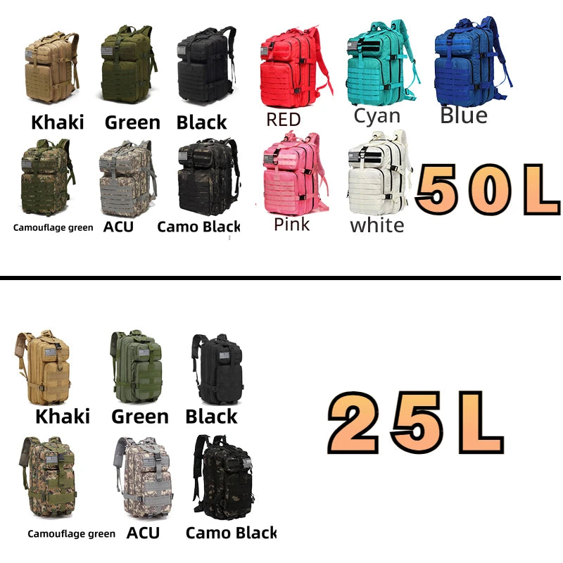 Thuram Waterproof Tactical Backpack For Outdoor Hiking And Trekking