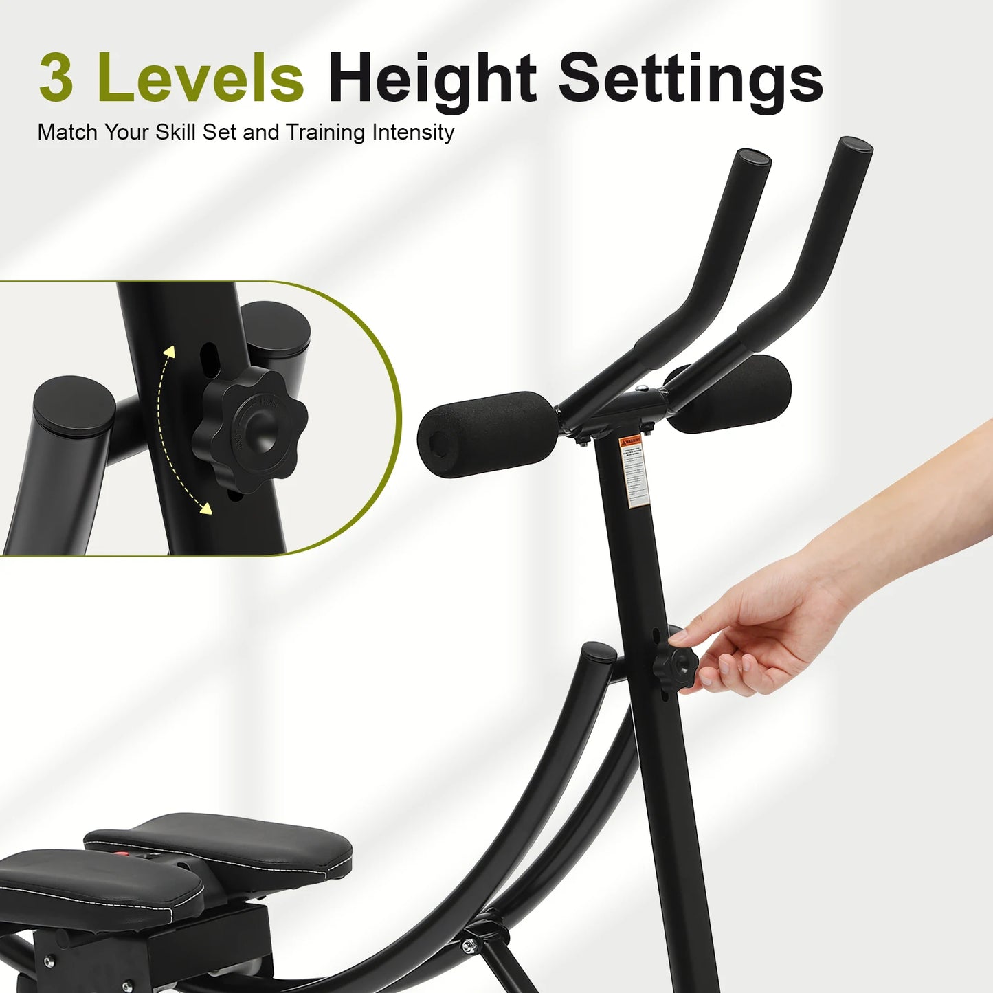 Ab Machine With LED Display, 330 Lb Capacity, Foldable Gym