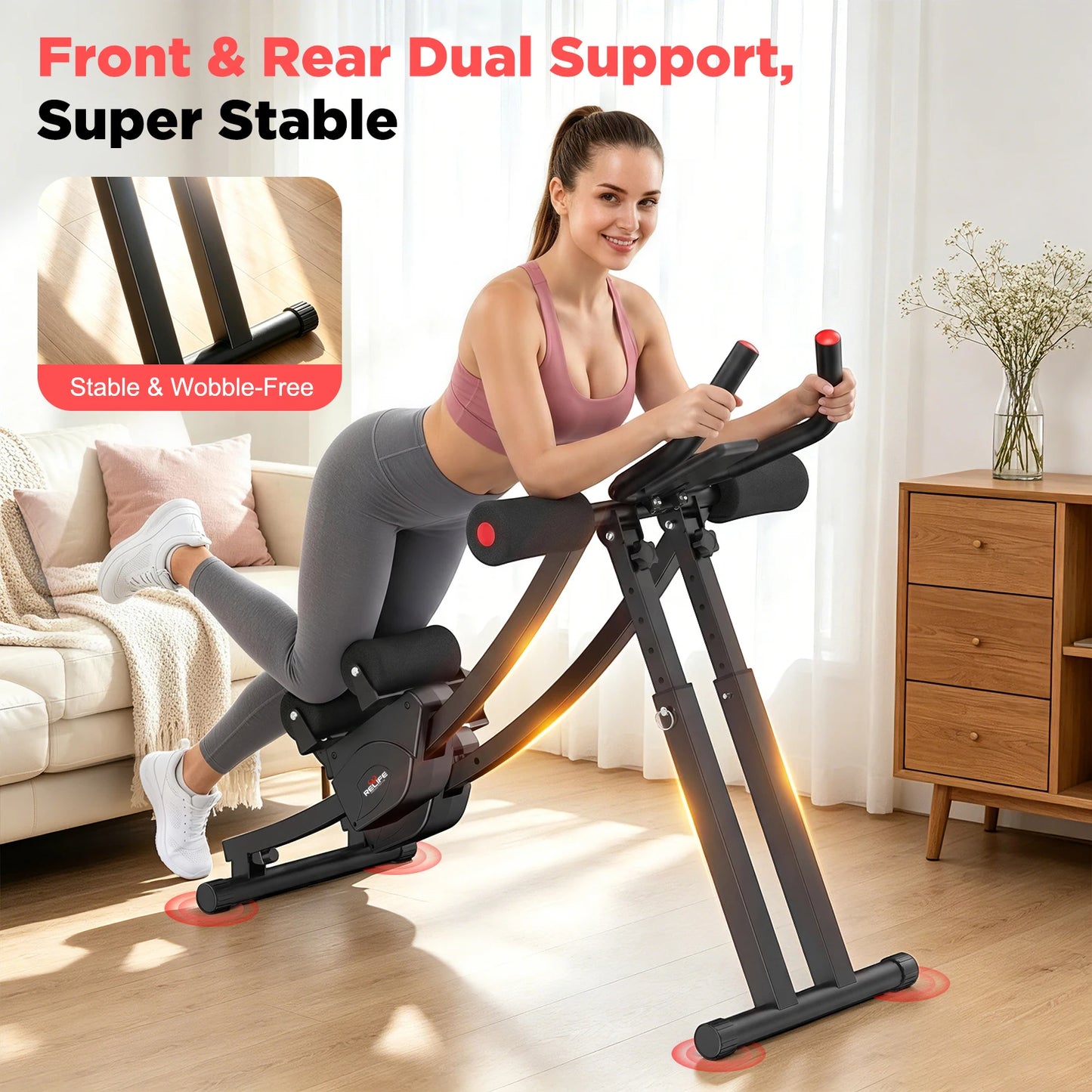 Relife Sports Dual Split Track Ab Machine For Home Fitness - Alice's Wellness Hub