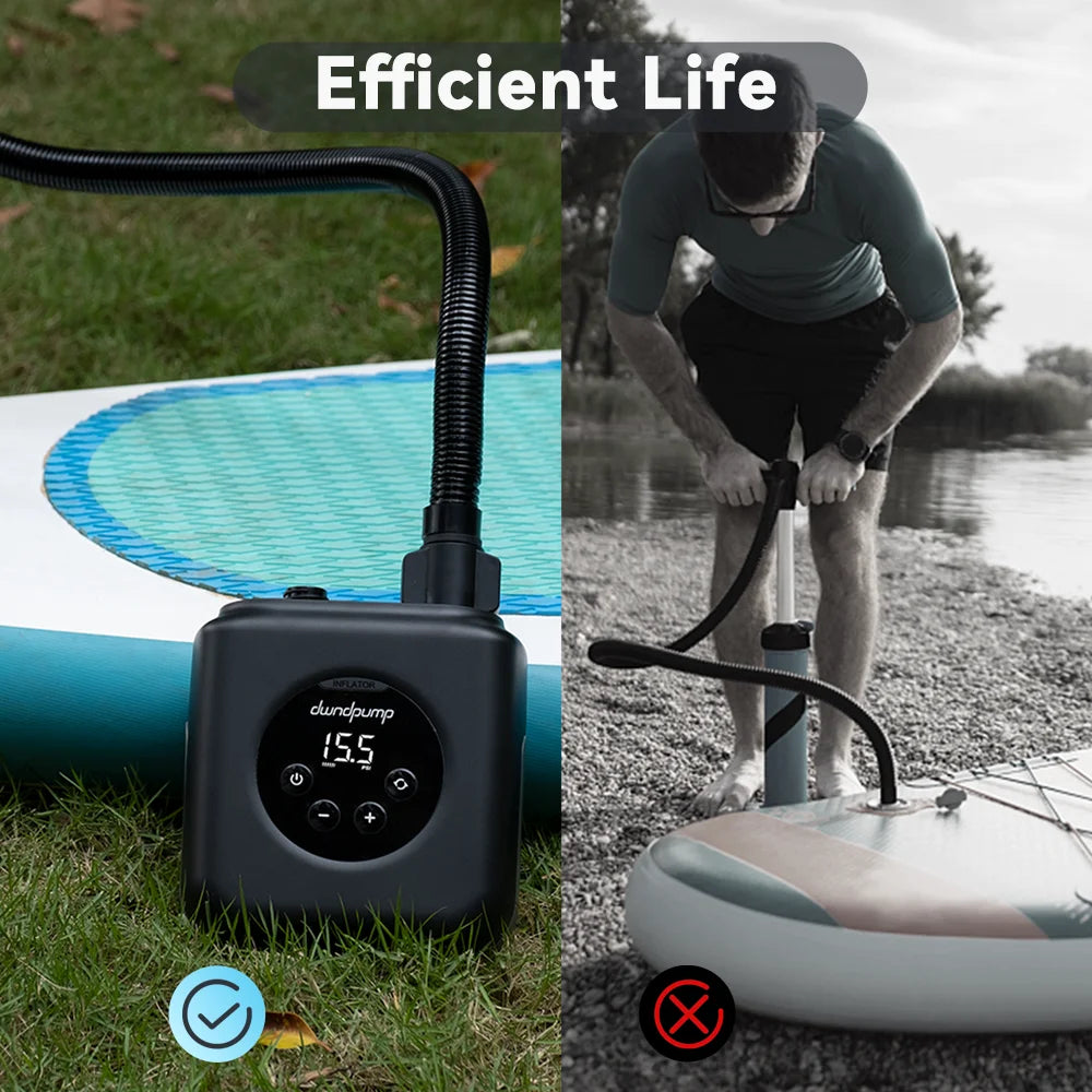 Paddle Board Pump Electric Portable Rechargeable SUP Pump 20PSI