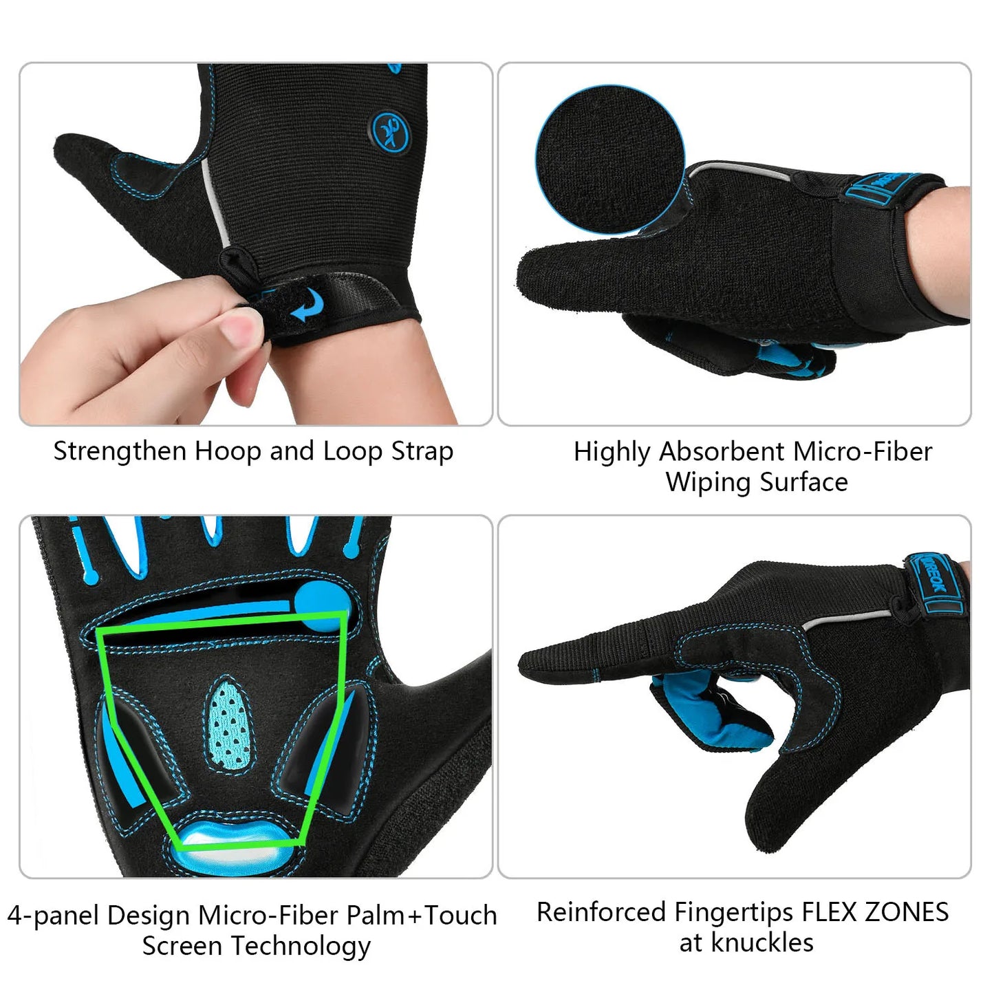MOREOK Motocross Racing Gloves Breathable MTB Touch Screen Cycling - Alice's Wellness Hub