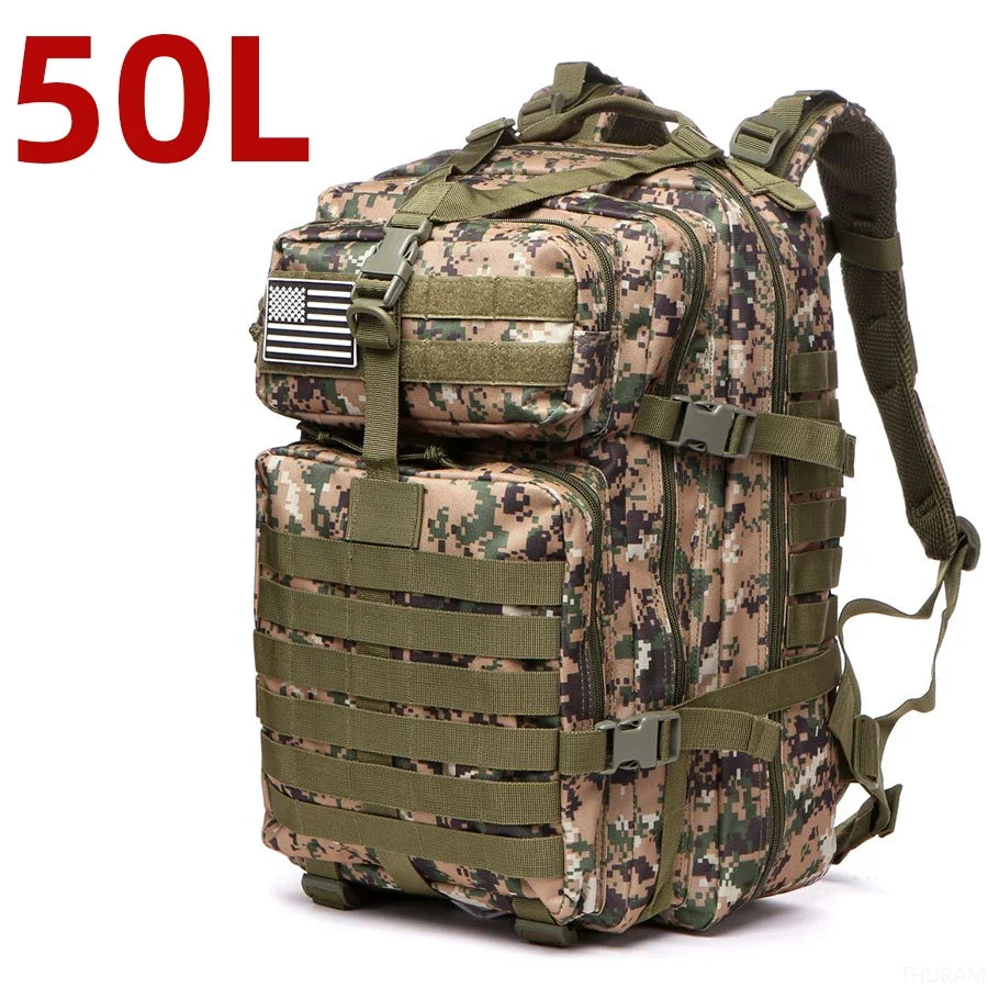 Thuram Waterproof Tactical Backpack For Outdoor Hiking And Trekking