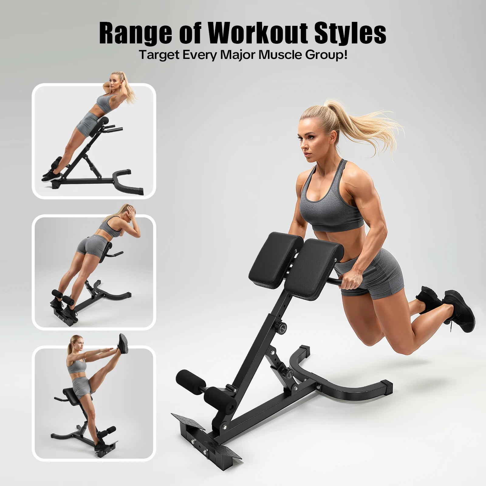 Back Extension Roman Chair With Foldable Steel Frame - Alice's Wellness Hub