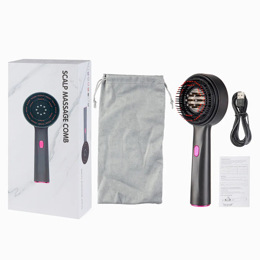 Foreverlily Electric Vibration Scalp Massage Comb With Light Therapy - Alice's Wellness Hub