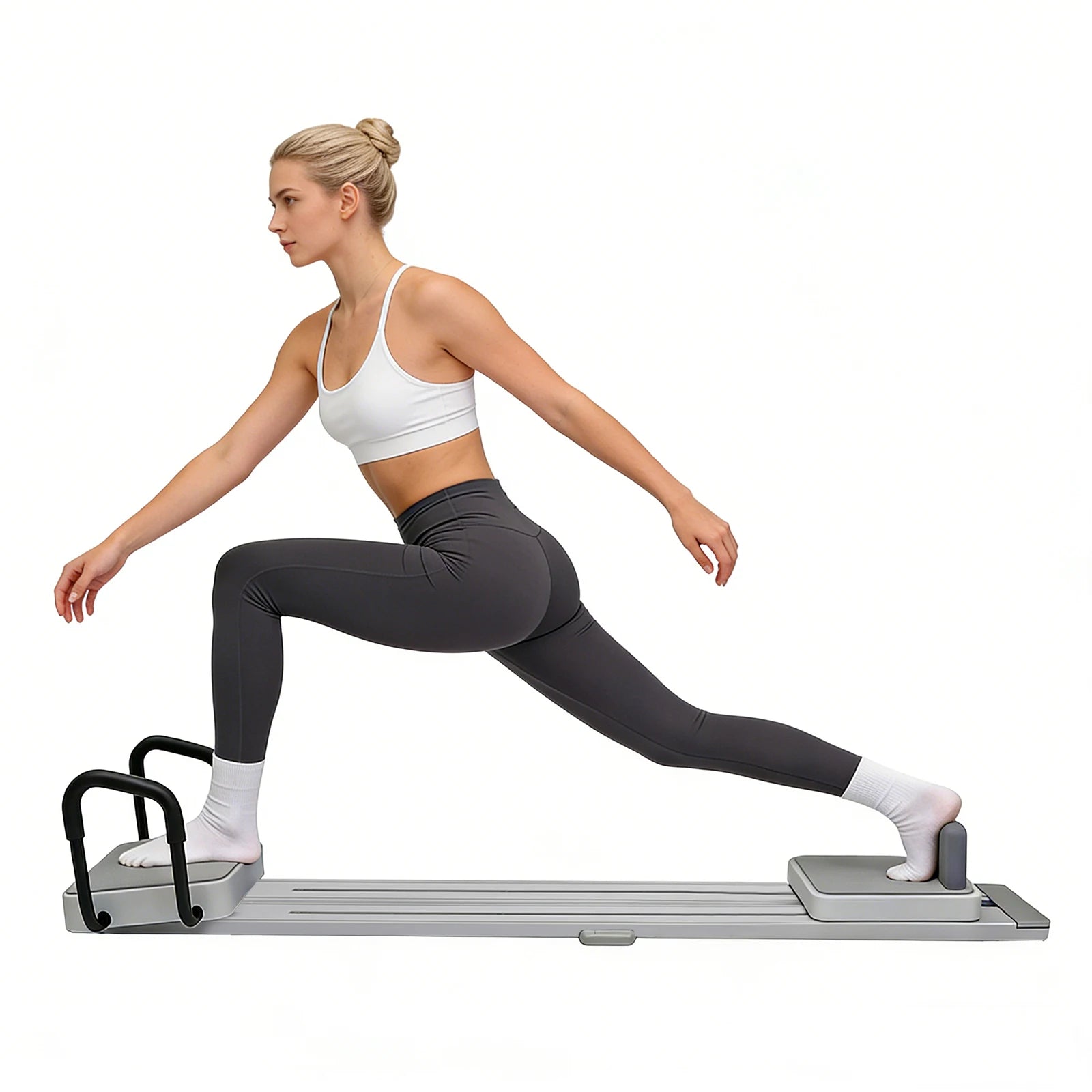 Pilates Reformer Board With Extended Track Multifunctional Ski Machine - Alice's Wellness Hub
