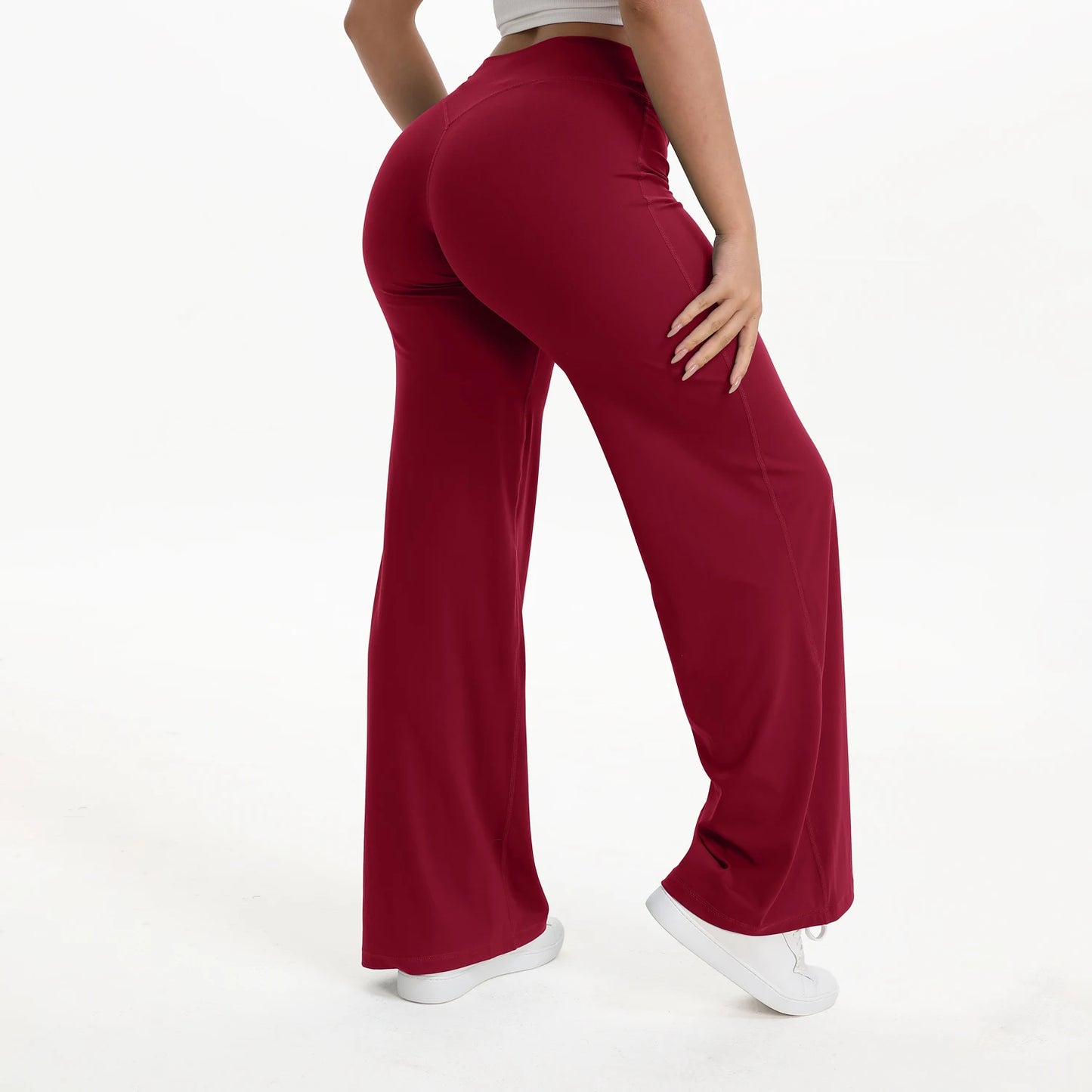 NCLAGEN SoftMotion Straight Leg Bottoms Womens Mid Waist Yoga Pants