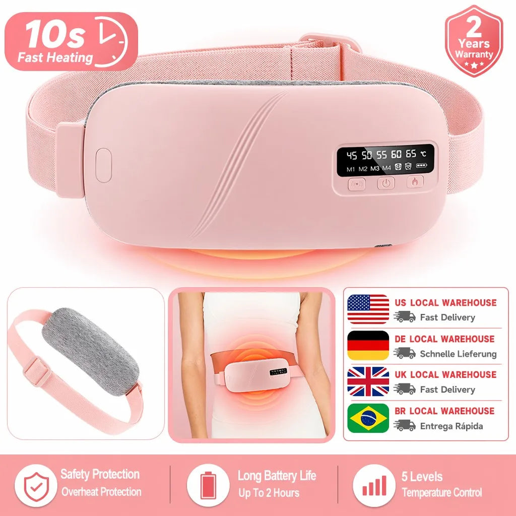 Hailicare Menstrual Heating Pad Belt Rechargeable Waist Massager