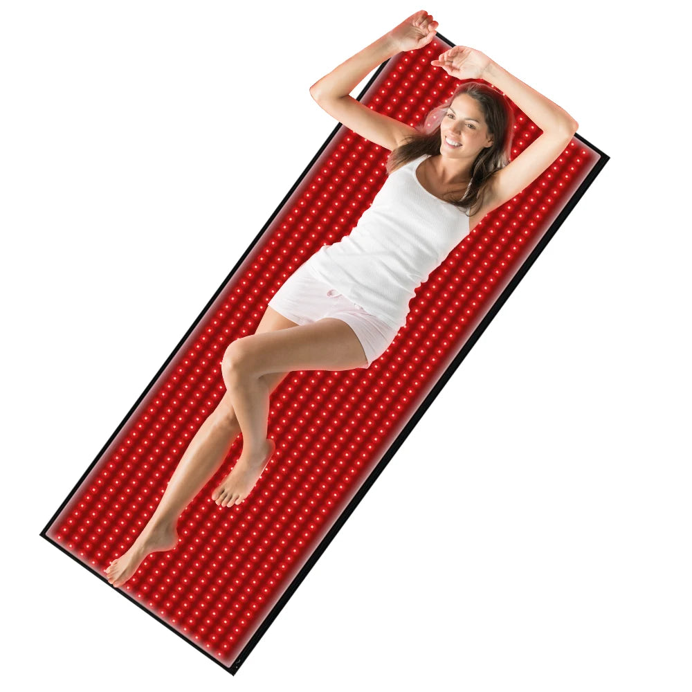 Red Light Mat Full Body 63" x 23.6" 945pcs LEDs 660nm and 850nm Red Light Blanket Whole Body LED Light Relax Pad