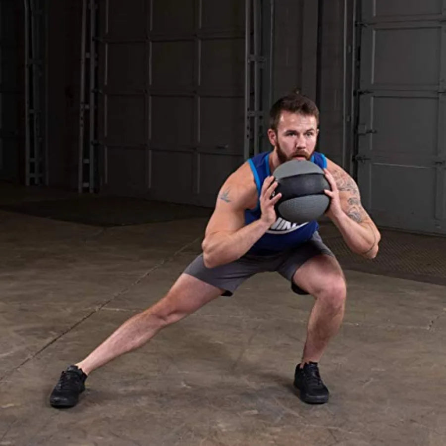 Rubber Medicine Ball For Home Gym Textured Grip Air Pressure