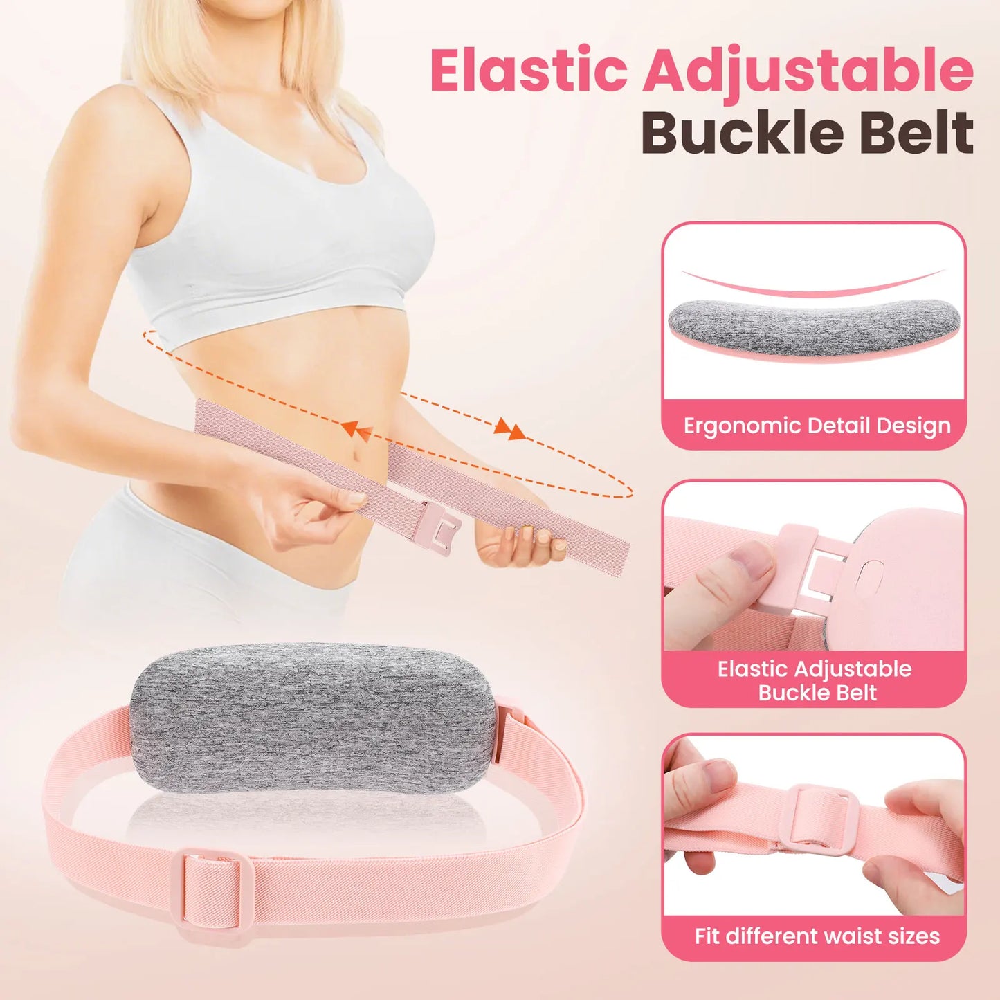 Hailicare Menstrual Heating Pad Belt Rechargeable Waist Massager