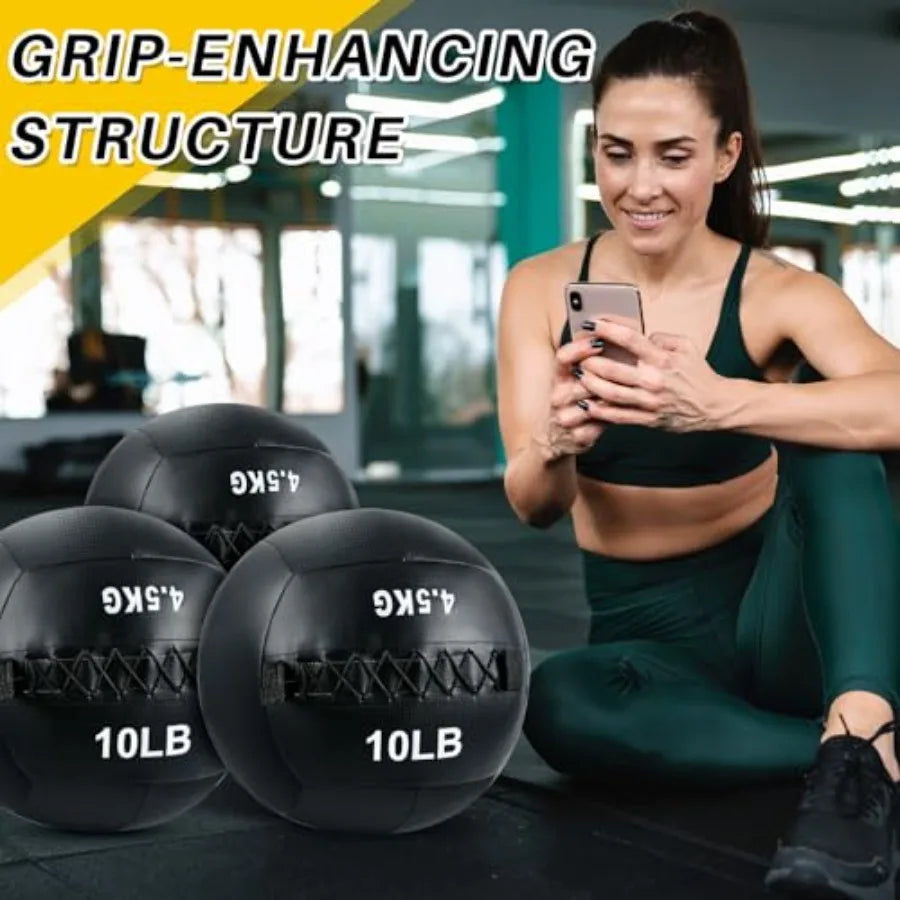 Soft Wall Medicine Ball For Exercise Fitness Non Slip Grip