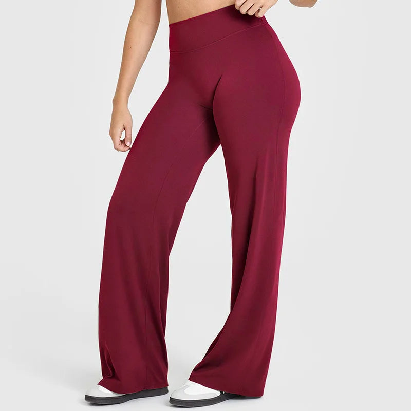 NCLAGEN SoftMotion Straight Leg Bottoms Womens Mid Waist Yoga Pants