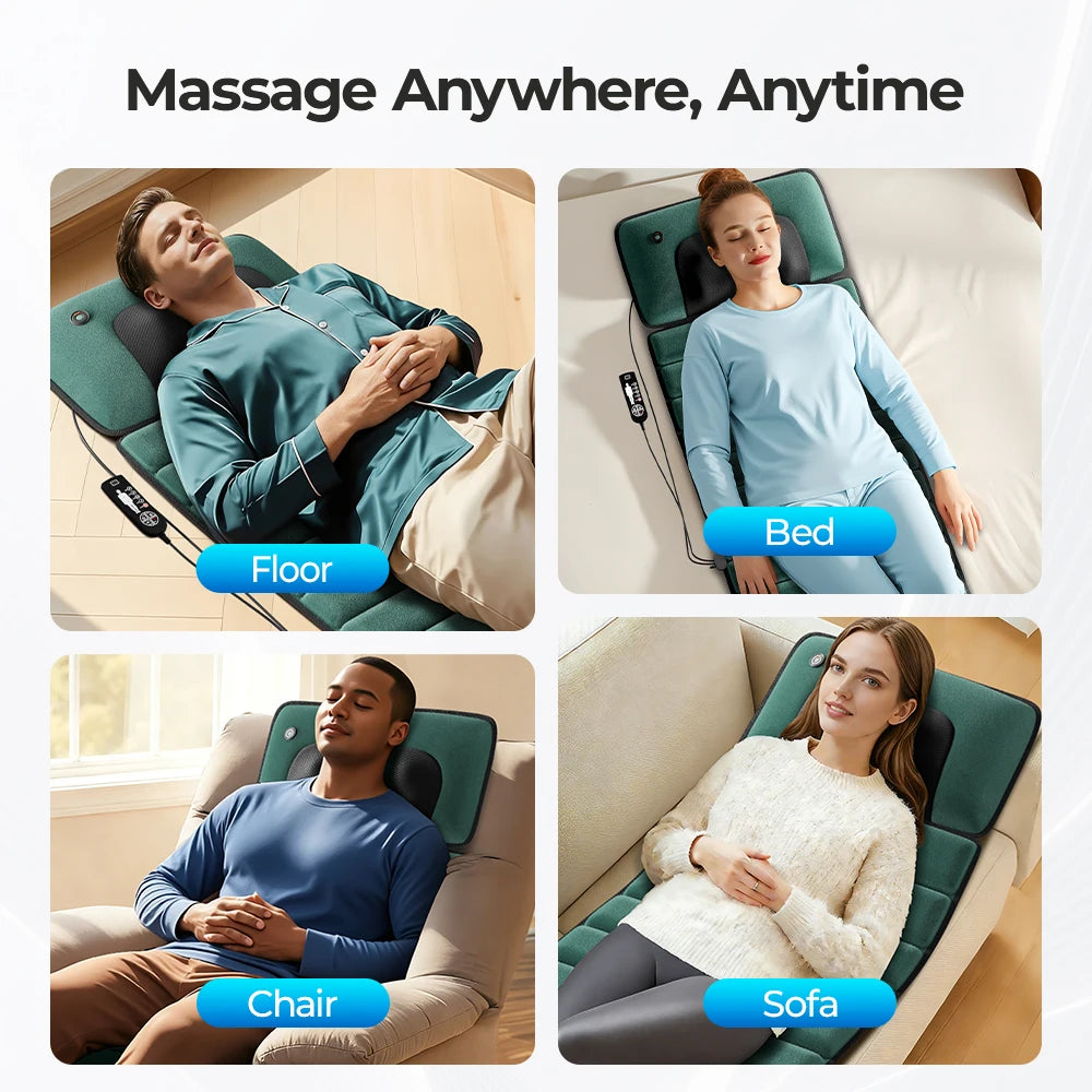 HOMEMASSA Deep Tissue Full Body Massage Mat With 10 Motors