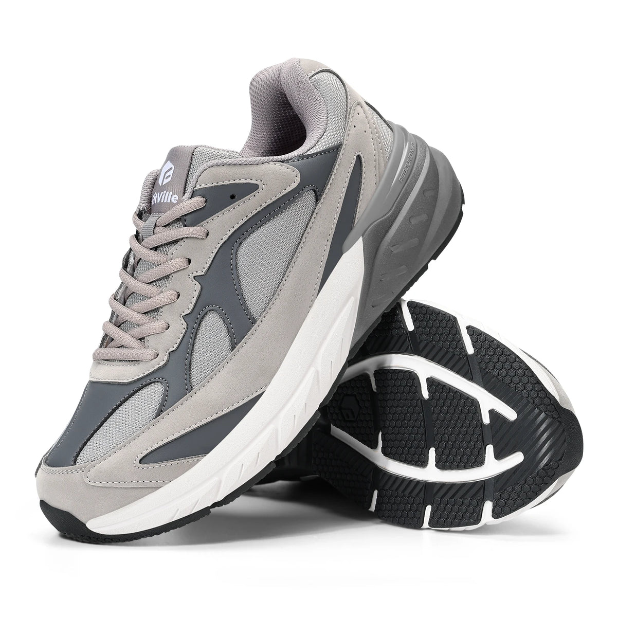 FitVille Wide Walking Shoes For Men Arch Support Wide Width Lightweight Non‑Slip Comfort Cushion Sneakers For Swollen Feet Neuropathy Plantar Fasciitis