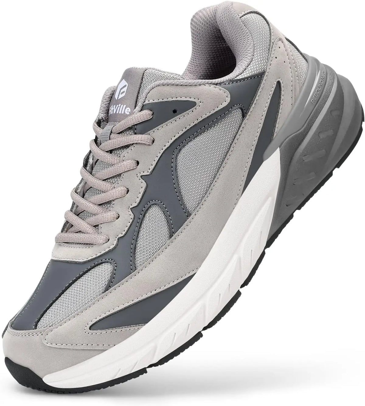 FitVille Wide Walking Shoes For Men Arch Support Wide Width Lightweight Non‑Slip Comfort Cushion Sneakers For Swollen Feet Neuropathy Plantar Fasciitis