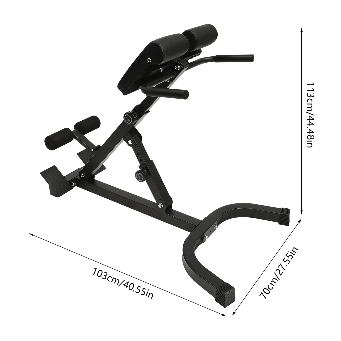 Back Extension Roman Chair With Foldable Steel Frame - Alice's Wellness Hub