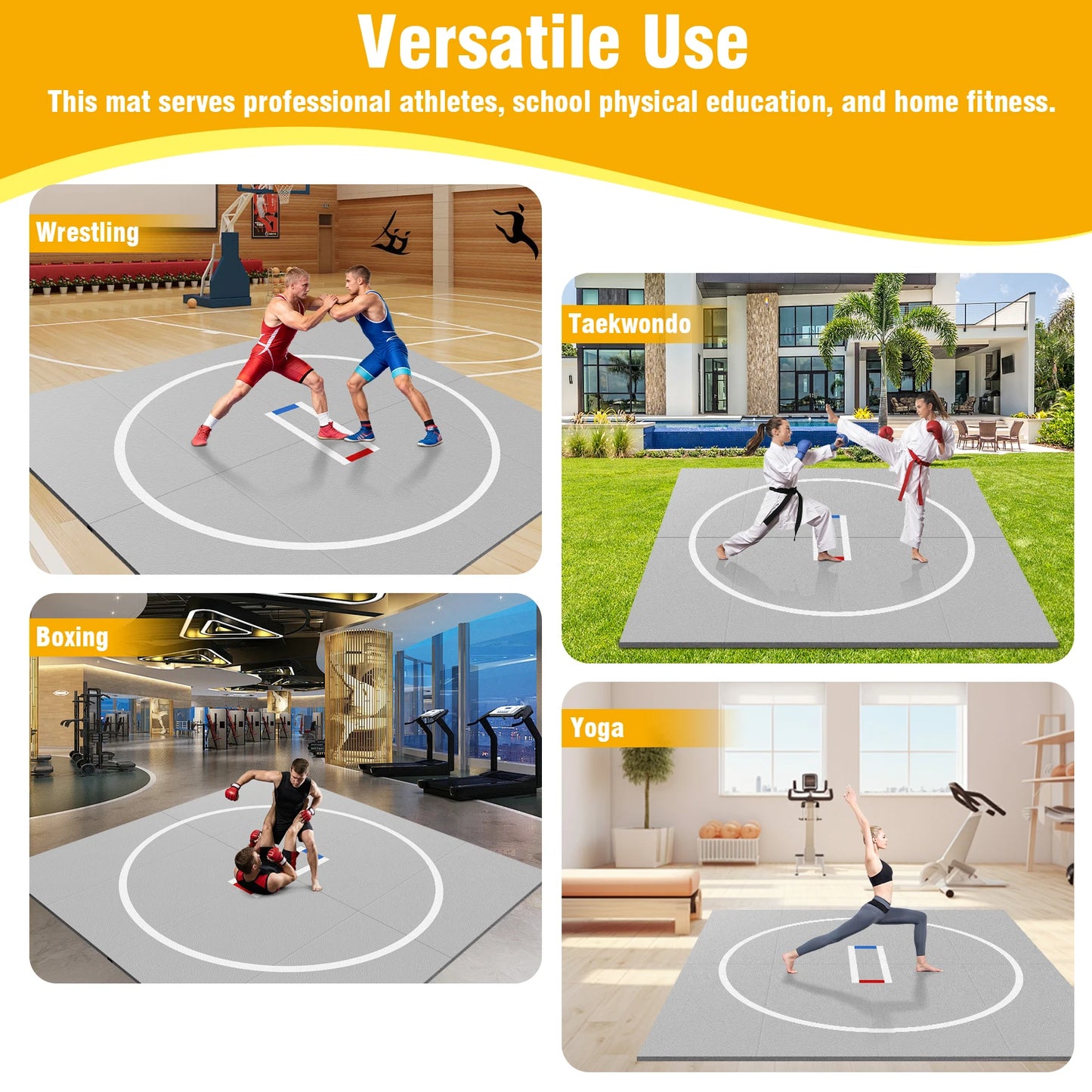 APWIKOGER Wrestling Mat For Grappling And Martial Arts Training