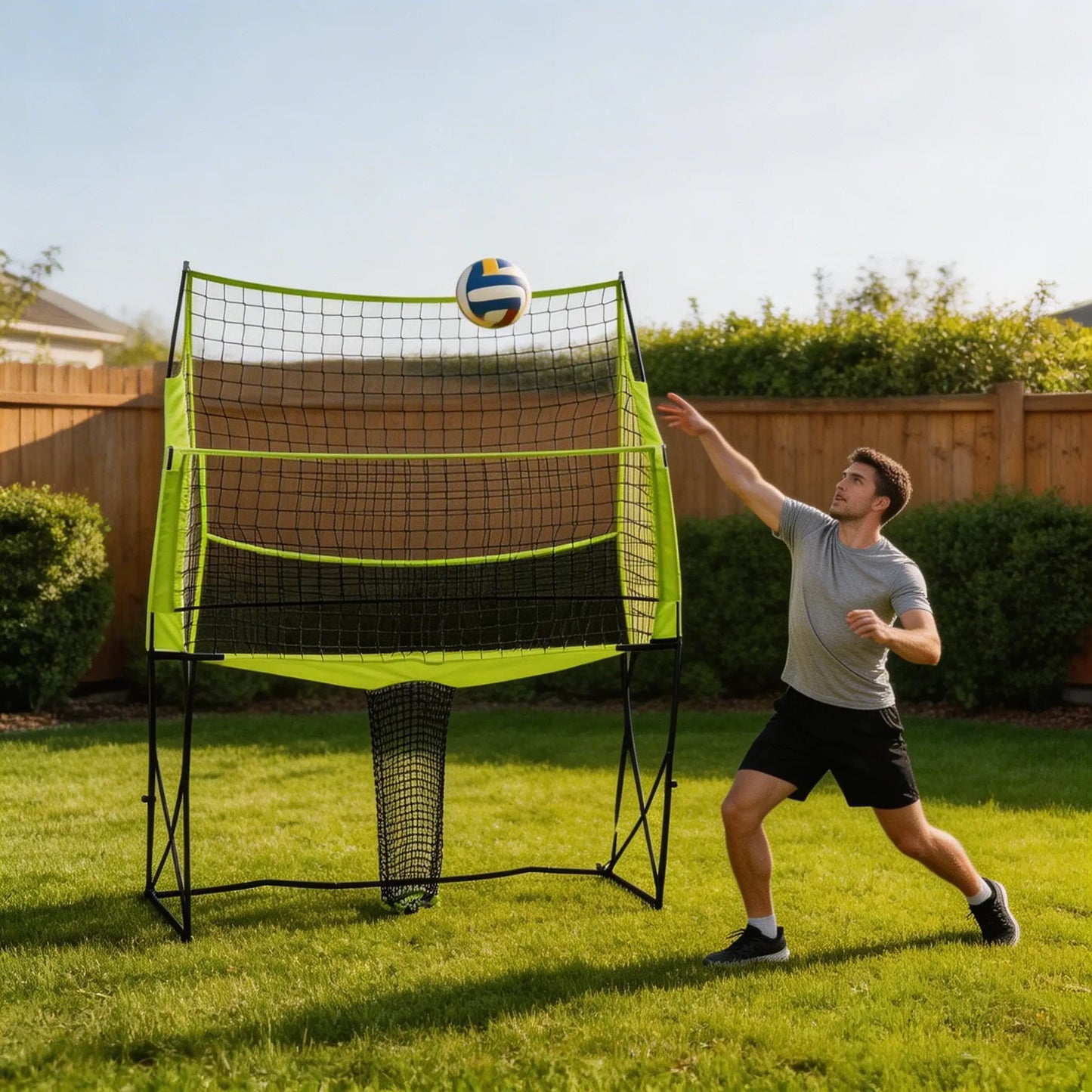 HiMISS Volleyball Net Height Adjustable Training System For Indoor Outdoor