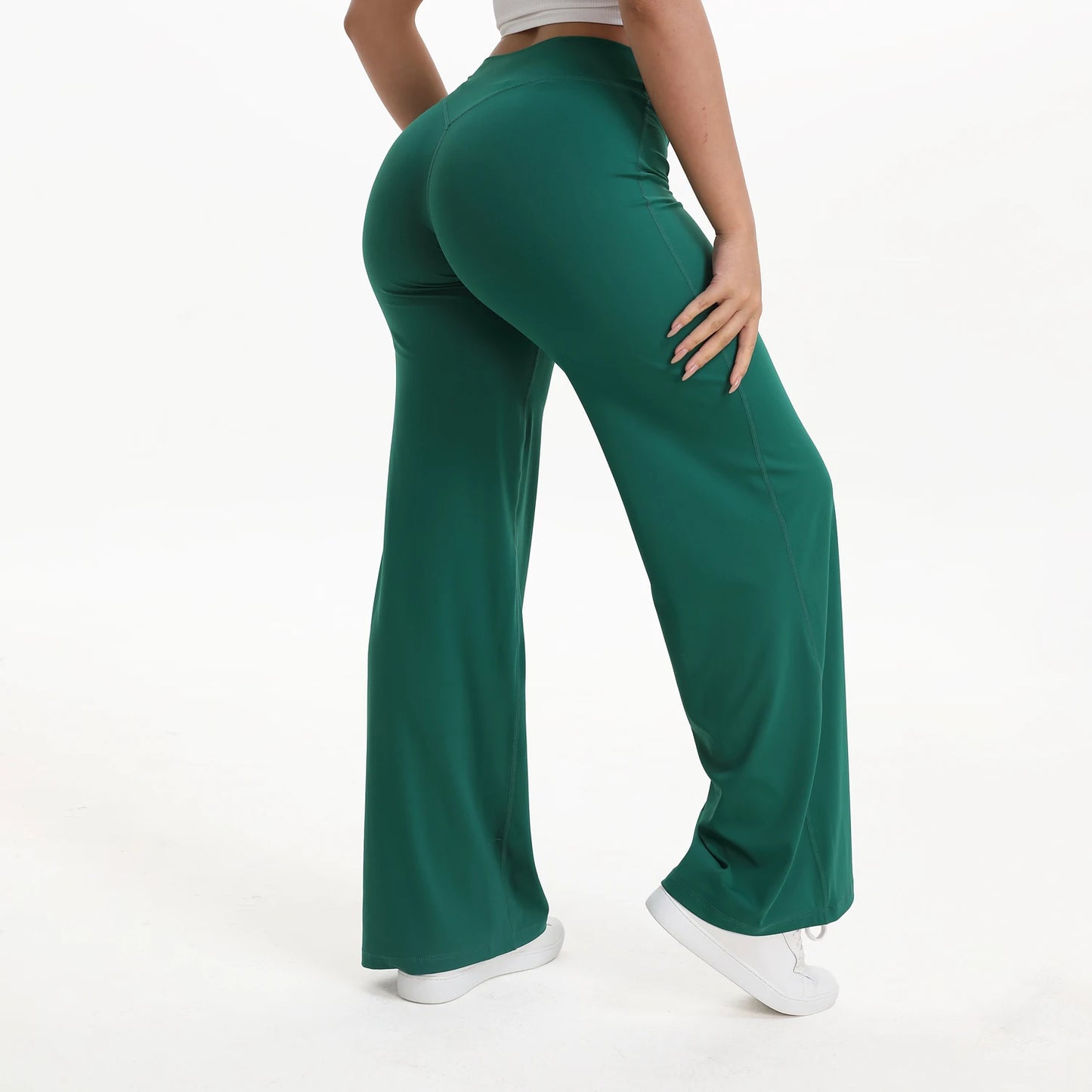 NCLAGEN SoftMotion Straight Leg Bottoms Womens Mid Waist Yoga Pants