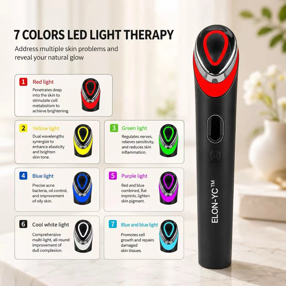Microcurrent Ems Facial Massager Device For Home Skin Care