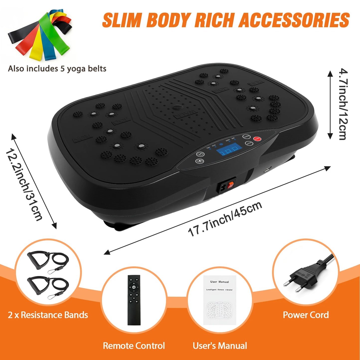 Portable Vibration Plate Exercise Machine Full Body Workout With Bluetooth Bands - Alice's Wellness Hub