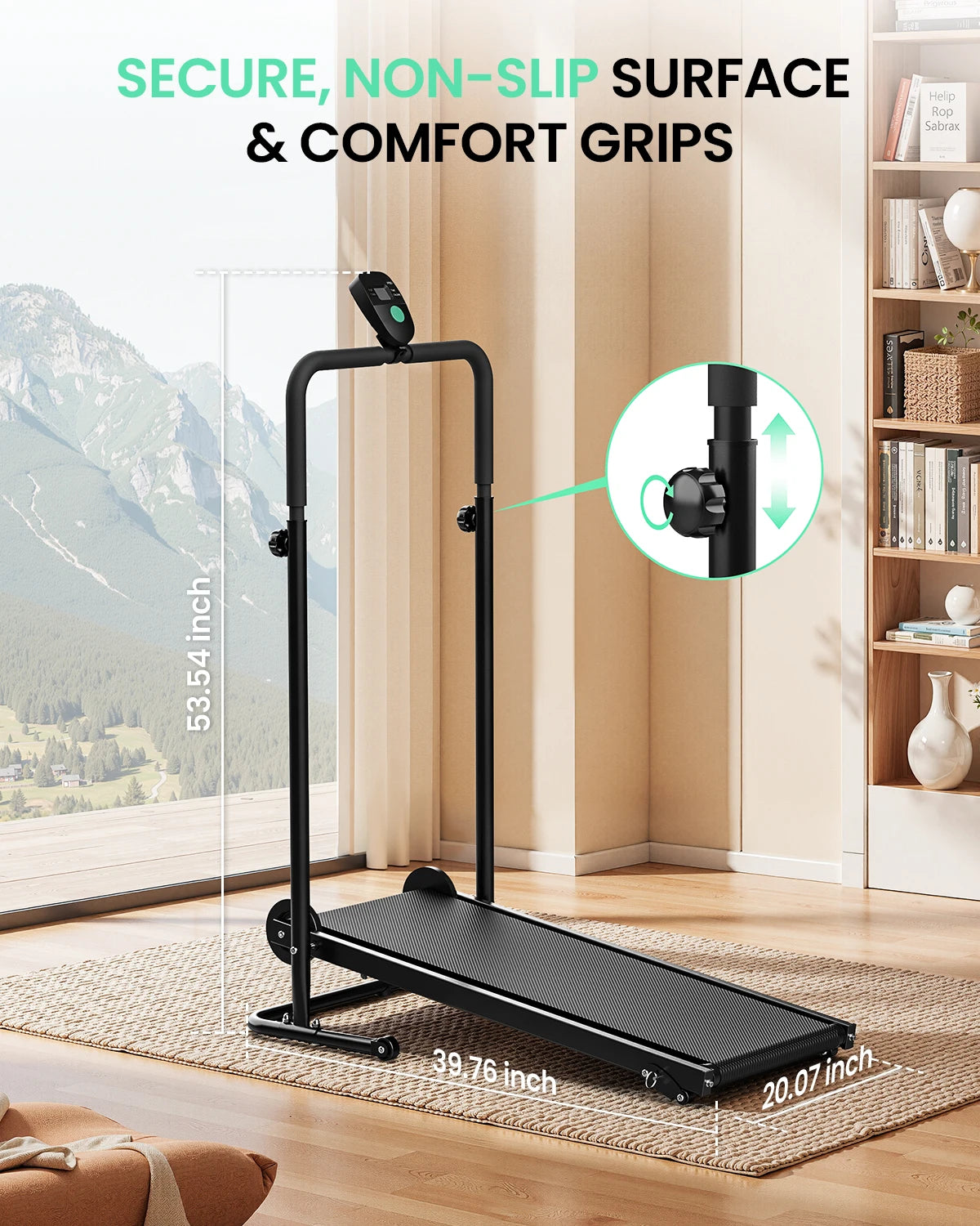 AKLUER Non-Electric Treadmill With Dual Flywheel And LCD Monitor - Alice's Wellness Hub