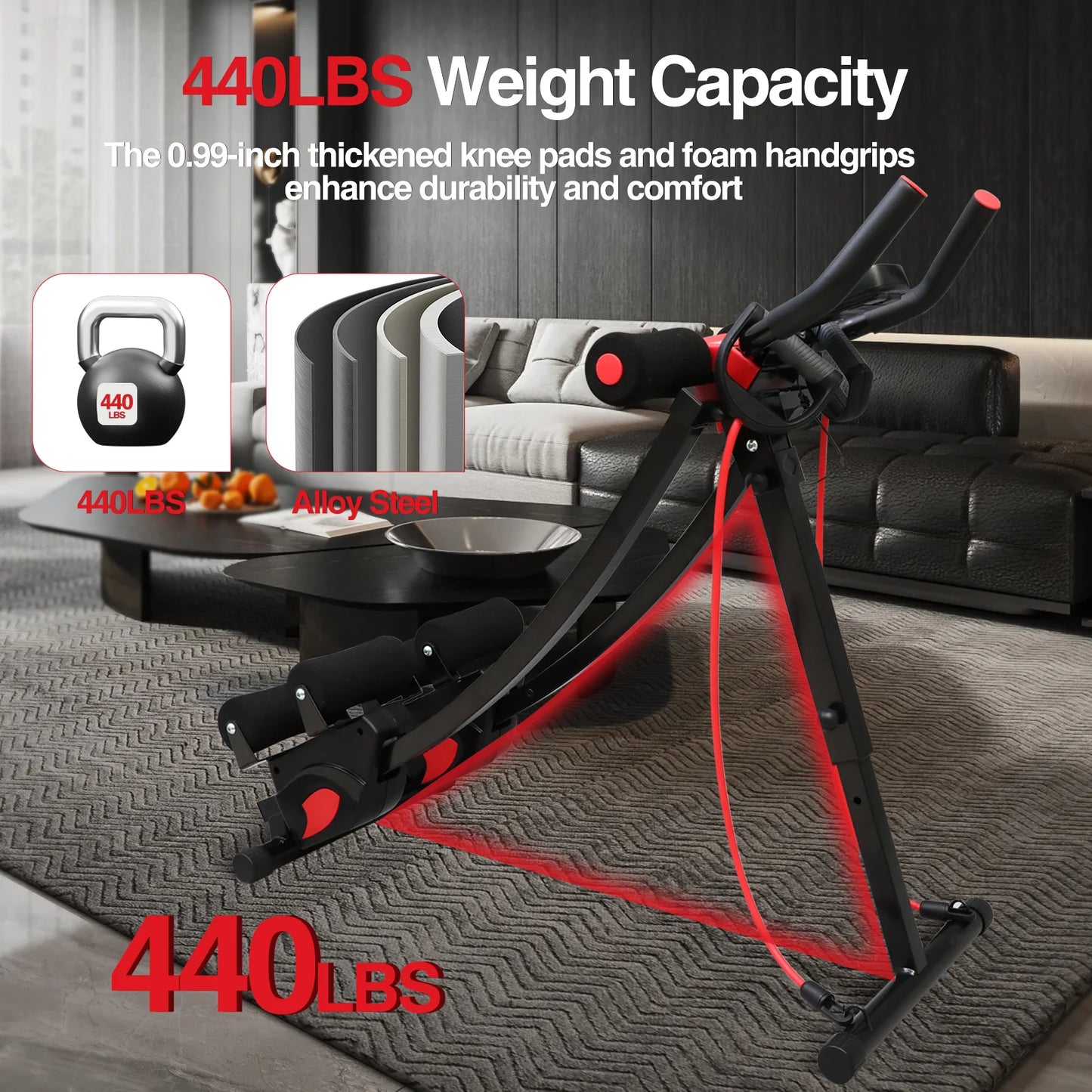 Fitness AB Abdominal Machine for Home Workout Core Training Foldable - Alice's Wellness Hub