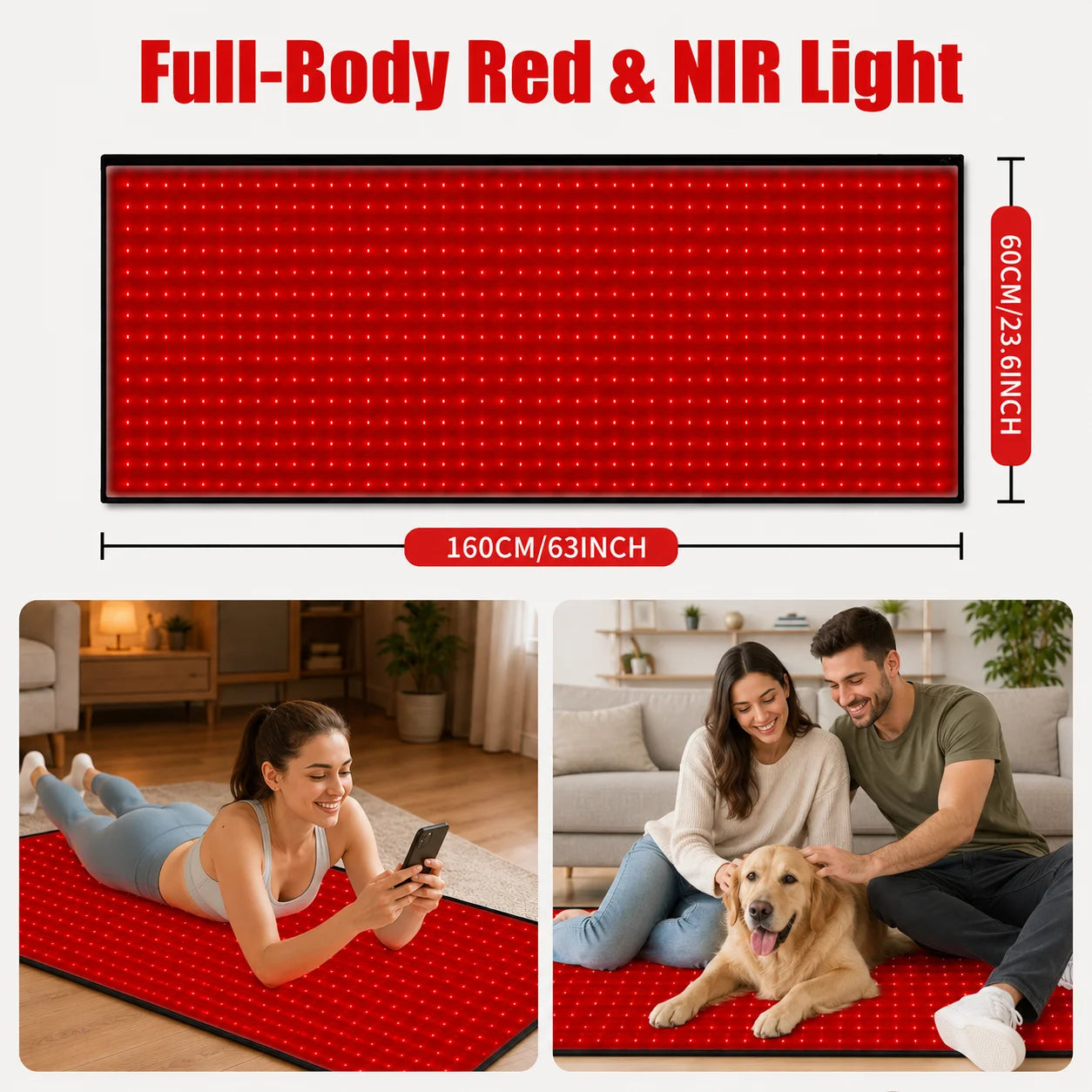 Red Light Therapy Mat 660nm And 850nm Pad With Timer