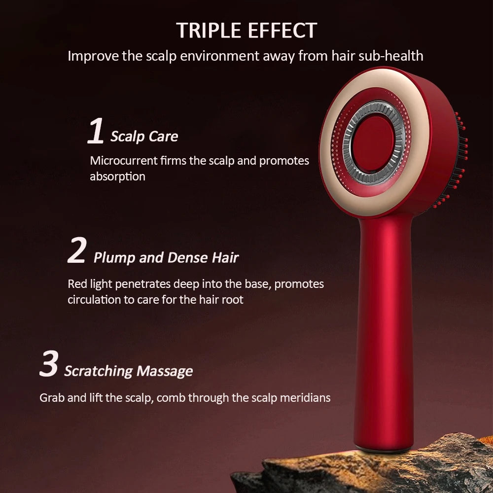 Foreverlily Electric Vibration Scalp Massage Comb With Light Therapy - Alice's Wellness Hub