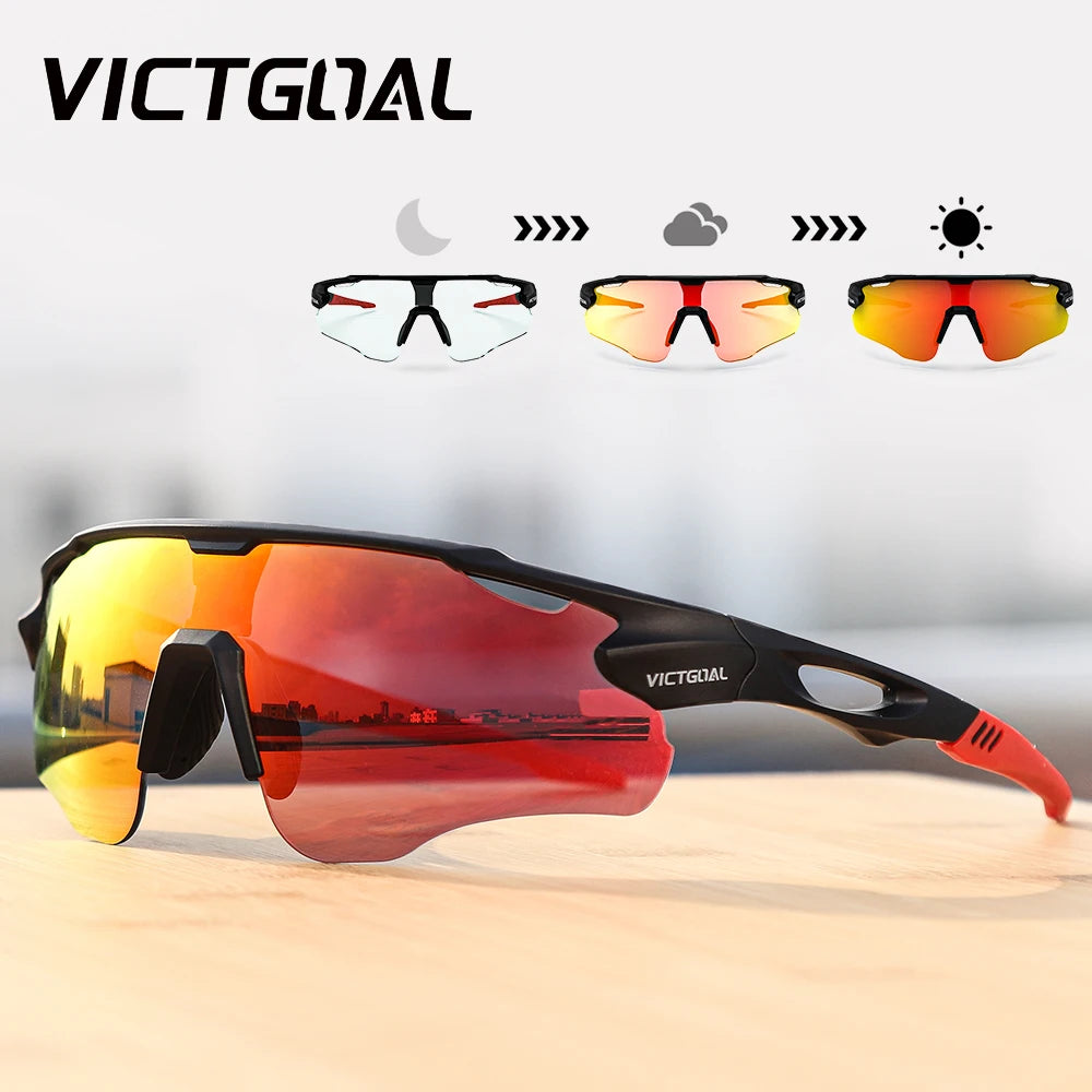 Victgoal Photochromic Cycling Sunglasses UV400 Protection For Men Women