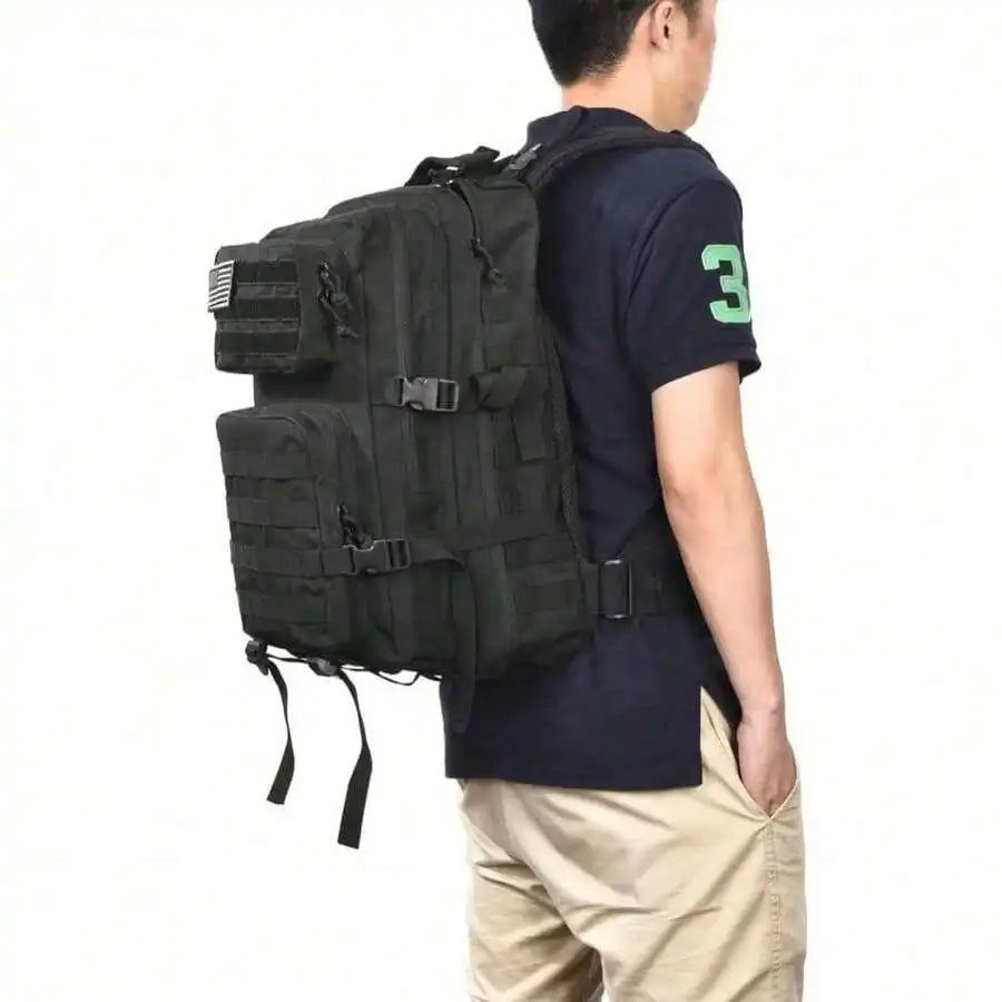 MOLLE Assault Pack, Men's And Women's Outdoor Tactical 50L Backpack, Fishing/Camping/Hiking Rucksack, 3-Day Bag