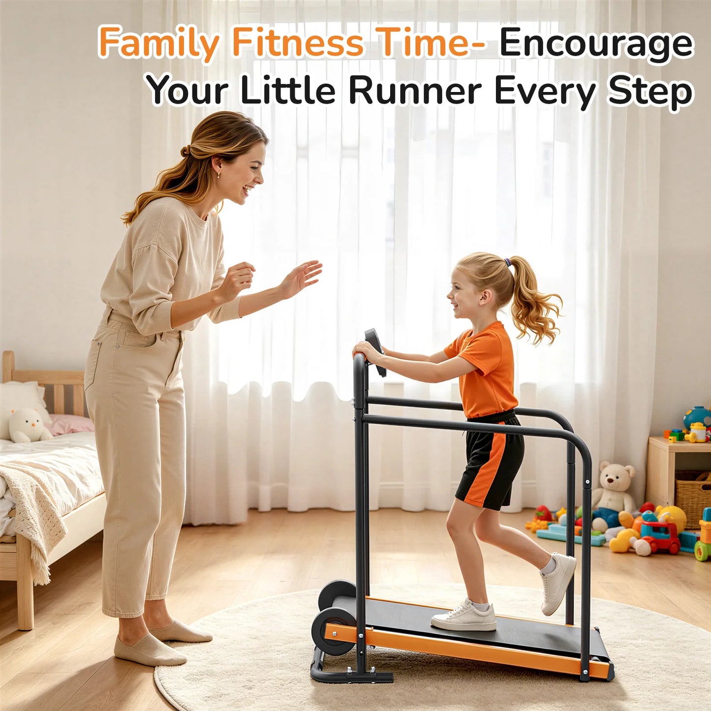 AKLUER Kids Walking Pad Treadmill Self Propelled Indoor Exercise