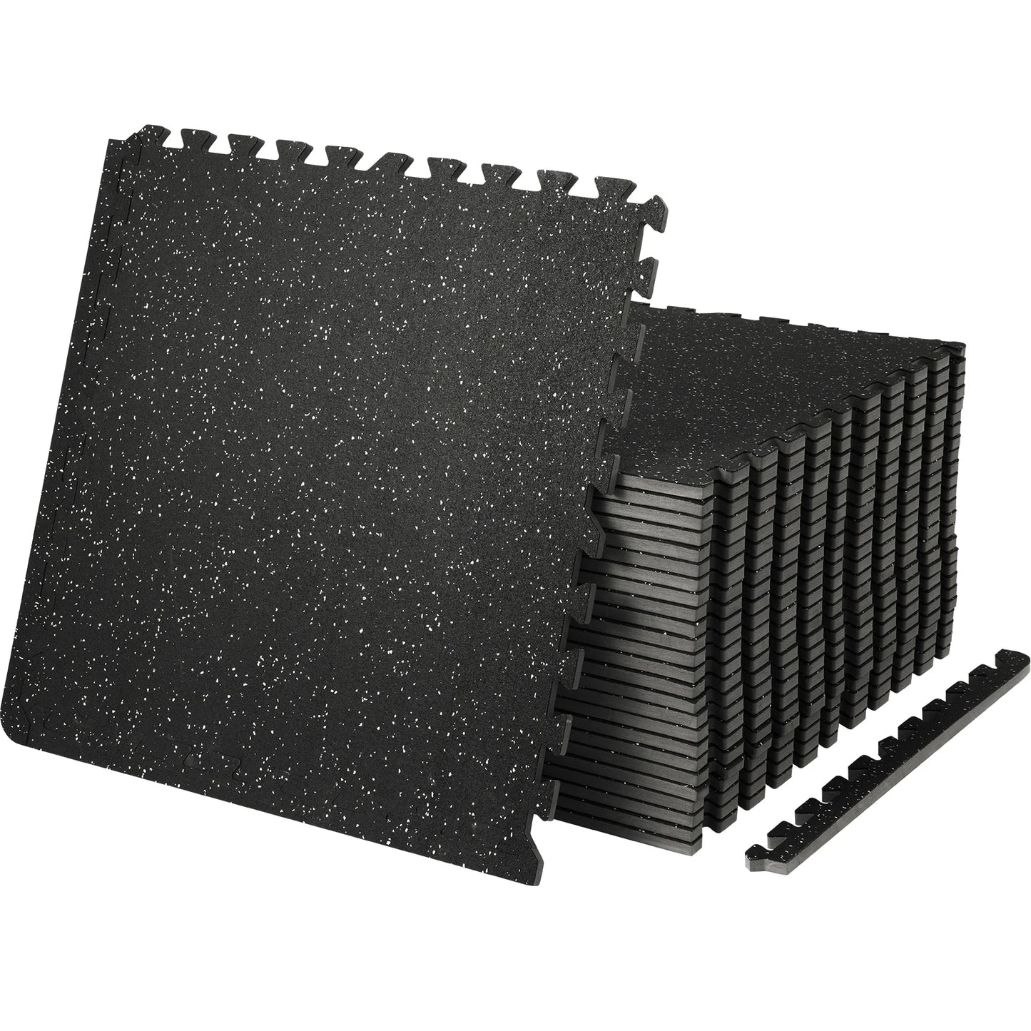SucceBuy Interlocking Gym Floor Mats EVA Foam Rubber Top Waterproof