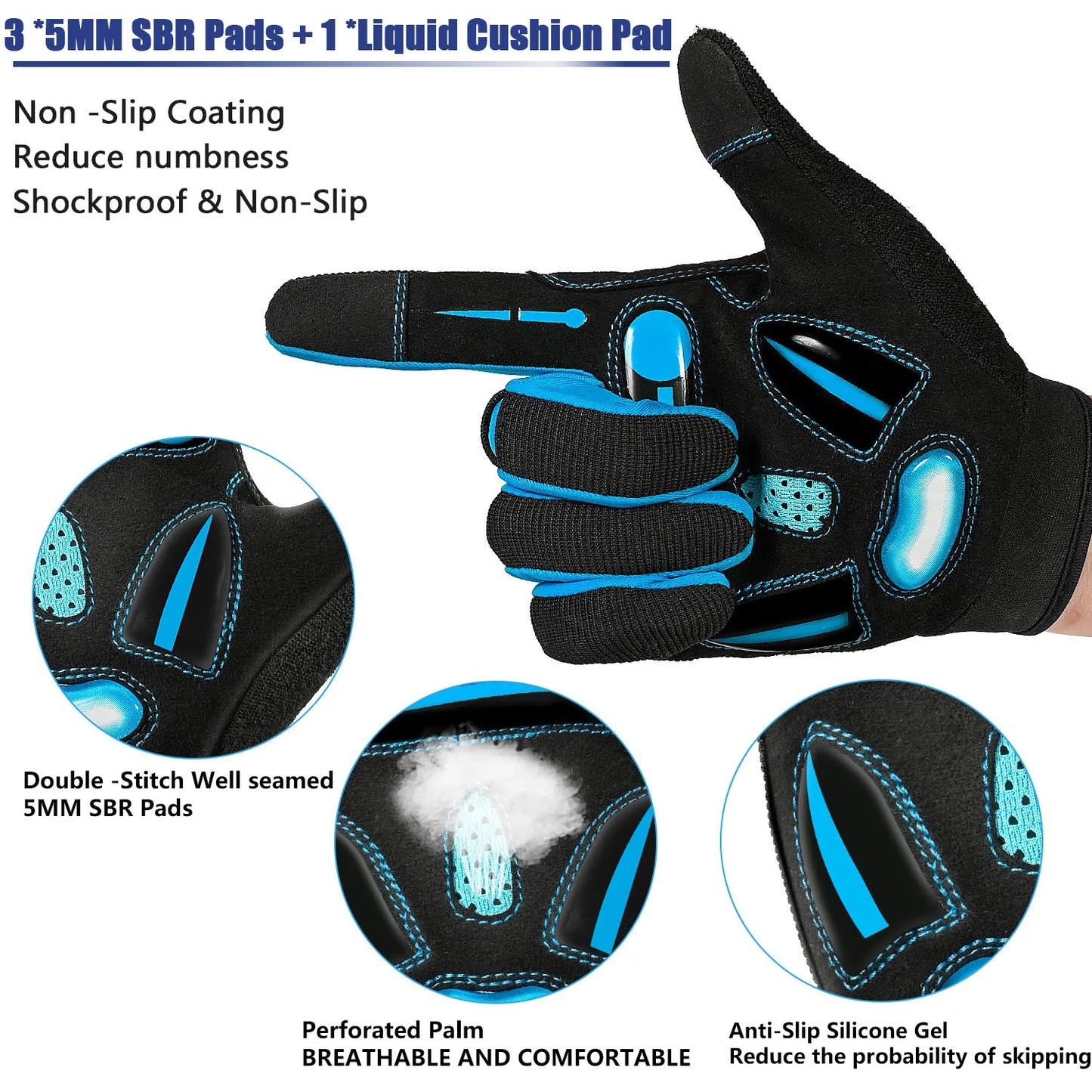 MOREOK Motocross Racing Gloves Breathable MTB Touch Screen Cycling - Alice's Wellness Hub