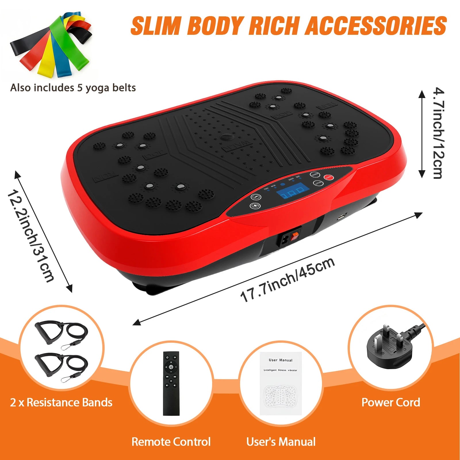 Portable Vibration Plate Exercise Machine Full Body Workout With Bluetooth Bands - Alice's Wellness Hub