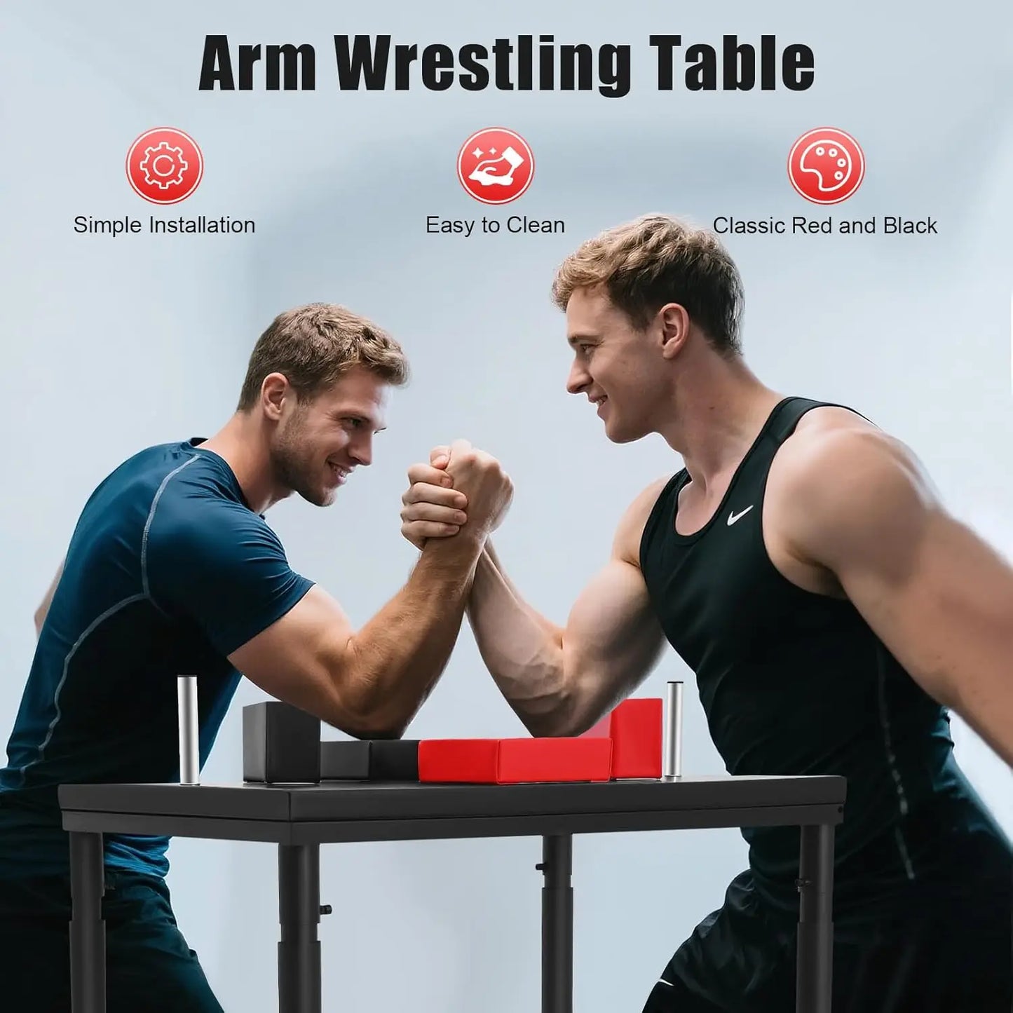 Arm Wrestling Training Table 2200Lbs Adjustable With Wrist Strap For Gyms