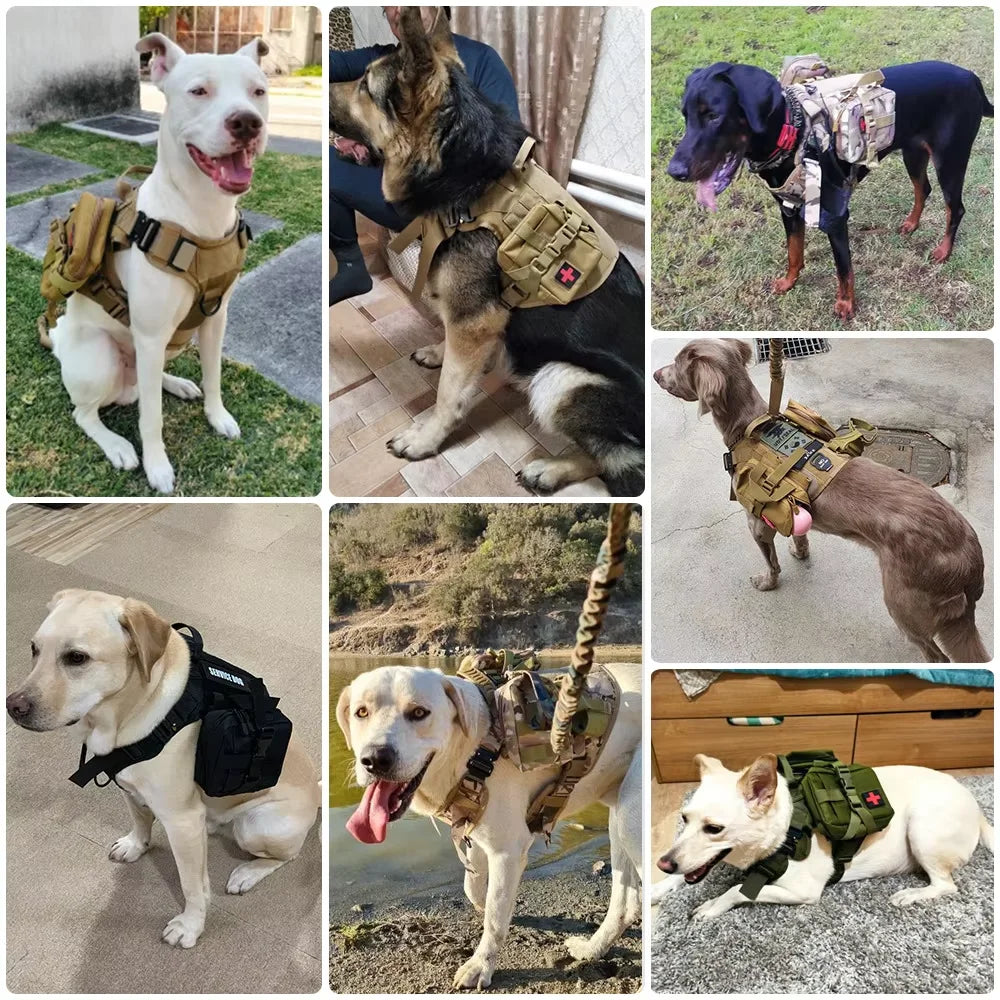 Military Tactical Dog Harness Molle Pouch Belt Attachment Kit