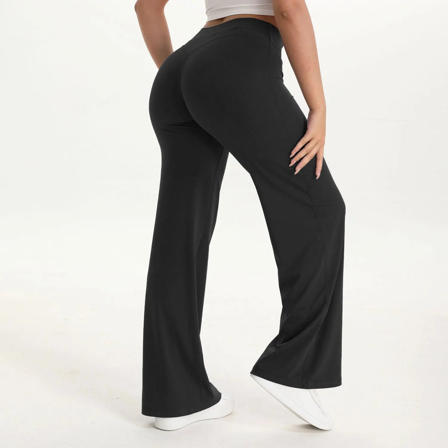 NCLAGEN SoftMotion Straight Leg Bottoms Womens Mid Waist Yoga Pants
