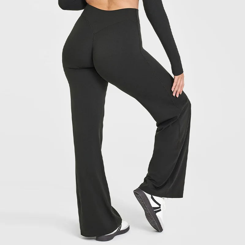 NCLAGEN SoftMotion Straight Leg Bottoms Womens Mid Waist Yoga Pants